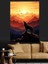 Gün Doğumu Yalnız Kurt Dağ Manzarası Dekoratif Kanvas - Mdf Ahşap Tablo 2