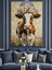 Çiçekli Inek Portresi Dekoratif Kanvas - Mdf Ahşap Tablo 4