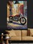 Kırmızı Motosiklet Sokak Manzarası Dekoratif Kanvas - Mdf Ahşap Tablo 1