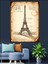 Eyfel Kulesi Eskiz Vintage Dekoratif Kanvas - Mdf Ahşap Tablo 4