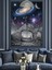 Samanyolu Galaksi Gece Manzarası Dekoratif Kanvas - Mdf Ahşap Tablo 3