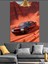 Kırmızı Siyah Spor Araba Yarış Kanyon Dekoratif Kanvas - Mdf Ahşap Tablo 1