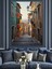 Italyan Sokak Manzarası Dekoratif Kanvas - Mdf Ahşap Tablo 4