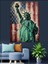 Özgürlük Heykeli Amerikan Bayrağı Dekoratif Kanvas - Mdf Ahşap Tablo 4