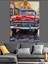Klasik Kırmızı Araba Dekoratif Kanvas - Mdf Ahşap Tablo 5