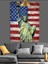 Amerika Bayrağı Özgürlük Heykeli Dekoratif Kanvas - Mdf Ahşap Tablo 1