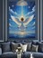 Kanatlı Beyaz Melek Figürü Sanatı Dekoratif Kanvas - Mdf Ahşap Tablo 5