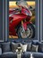 Kırmızı Yarış Motosikleti Hız Dekoratif Kanvas - Mdf Ahşap Tablo 1