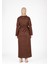 Omuz ve Kolları Detaylı Kahve Süet Ferace 9469 4