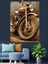 Eski Vintage Motorsiklet Dekoratif Kanvas - Mdf Ahşap Tablo 4
