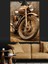 Eski Vintage Motorsiklet Dekoratif Kanvas - Mdf Ahşap Tablo 5