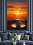 Gün Batımı Kahve Keyfi Dekoratif Kanvas - Mdf Ahşap Tablo 5