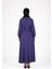 Omuzları Pileli Indigo Elbise 9426 4