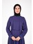 Omuzları Pileli Indigo Elbise 9426 5