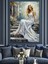 Beyaz Elbiseli Zarif Kadın Dekoratif Kanvas - Mdf Ahşap Tablo 4
