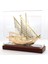 Pirinç Yelkenli Gemi Altın Kaplama Katar Dhow Teknesi Kutulu 29CM No.1 3
