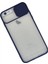 iPhone 6 Plus Kılıf Palm Buzlu Kamera Sürgülü Silikon - Lacivert (K95) 2
