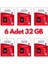 6 Adet Ultrahız 32GB Micro Sd Hafıza Kartı: Yüksek Performans ve Geniş Depolama Kapasitesi 1