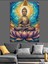 Budha Lotus Pozu Meditasyon Dekoratif Kanvas - Mdf Ahşap Tablo 1