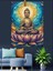 Budha Lotus Pozu Meditasyon Dekoratif Kanvas - Mdf Ahşap Tablo 4