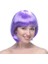 Lila Kısa Model Parti Peruğu Küt Saç 1