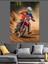 Motorsiklet Yarışçısı Kirli Yol Dekoratif Kanvas - Mdf Ahşap Tablo 5