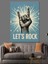 Let's Rock El Hareketi Dekoratif Kanvas - Mdf Ahşap Tablo 1