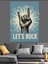 Let's Rock El Hareketi Dekoratif Kanvas - Mdf Ahşap Tablo 2