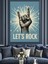 Let's Rock El Hareketi Dekoratif Kanvas - Mdf Ahşap Tablo 3