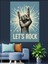 Let's Rock El Hareketi Dekoratif Kanvas - Mdf Ahşap Tablo 4
