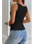 Kadın Siyah Kolsuz Kalın Askılı Uzun Crop Top Bluz &amp; Atlet – Şık, Rahat ve Kolay Kombinlenebilir 5