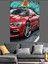Kırmızı Spor Araba Dinamik Dekoratif Kanvas - Mdf Ahşap Tablo 3