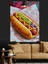 Sosisli Sandviç Yiyecek Resmi Dekoratif Kanvas - Mdf Ahşap Tablo 3
