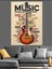 Müzik Gitar Notası Afiş Dekoratif Kanvas - Mdf Ahşap Tablo 5