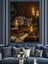 Mum Işığında Uyuyan Kedi Dekoratif Kanvas - Mdf Ahşap Tablo 5