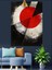 Japon Bayrağı Soyut Sanat Dekoratif Kanvas - Mdf Ahşap Tablo 1
