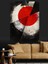 Japon Bayrağı Soyut Sanat Dekoratif Kanvas - Mdf Ahşap Tablo 2