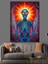 Mor Iskelet Enerji Figürü Dekoratif Kanvas - Mdf Ahşap Tablo 3