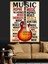 Müzik Rock Gitar Posteri Dekoratif Kanvas - Mdf Ahşap Tablo 1