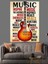 Müzik Rock Gitar Posteri Dekoratif Kanvas - Mdf Ahşap Tablo 2