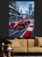 Kırmızı Formula F1 Arabası Dekoratif Kanvas - Mdf Ahşap Tablo 5