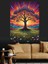 Hayat Ağacı Güneşin Altında Dekoratif Kanvas - Mdf Ahşap Tablo 4