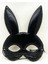 Siyah Renk Kumaş Malzemeden Imal Eva Tavşan Maskesi 19X15 cm 3