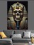 Mısır Firavunu Altın Kafatası Dekoratif Kanvas - Mdf Ahşap Tablo 4