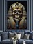 Mısır Firavunu Altın Kafatası Dekoratif Kanvas - Mdf Ahşap Tablo 5