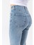 Kadın Normal Bel Mom Fit Jean Buz Mavi - 2602 7