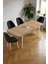 Mura Meşe 80X132 Açılabilir Mdf Masa Yemek Odası Takımı, Mutfak Takımı 4 Adet Sandalye 2