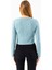 Kadın Bisiklet Yaka Pullu Düğme Detaylı Bluz Yeşil - 2630 7
