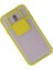 Samsung Galaxy J7 Pro / J730 Kılıf Palm Buzlu Kamera Sürgülü Silikon - Sarı (K95) 2