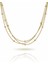Kadın 3 Lü Çelik Kolye - Toplu Snake Zincirli - Asimetrik Tasarım - Altın Renk 1